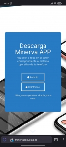 Descarga de la aplicación MINERVA